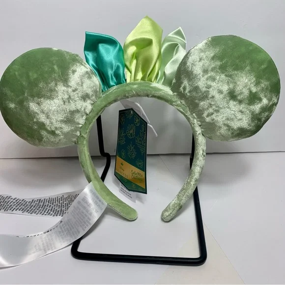 (Sold)NWT. Disney Parks Princess Tiana soft  Minnie ears headband in soft green - Picture 2 of 9